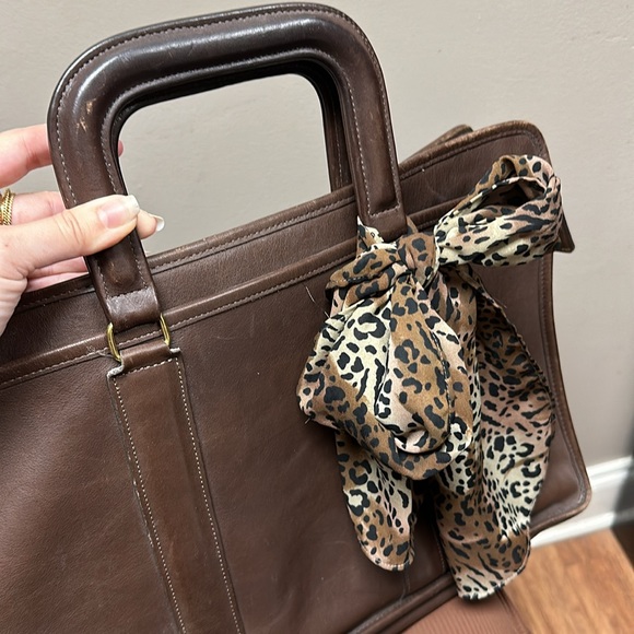 Vintage Brown Coach Leather Briefcase - Picture 3 of 16